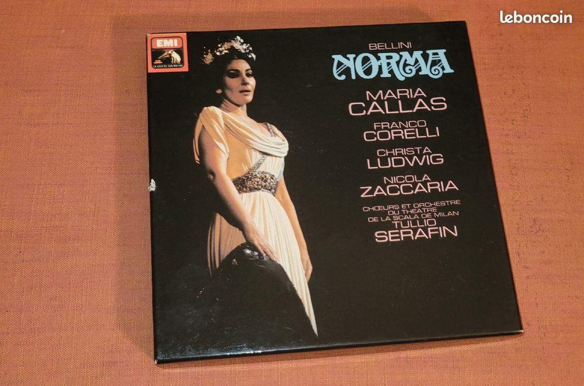 Coffret 3 cassettes audio opera 2 actes 1961 bellini callas cotelli ludwig etc.. (image 1)