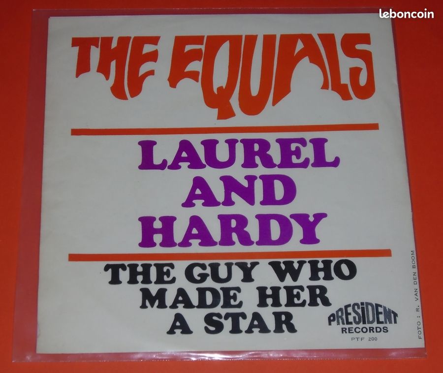 Vinyl 45t SP THE EQUALS laurel and hardy ( belgique ) (image 2)
