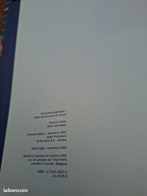 BD NUITS VIENNOISES Première édition 1991 (image 3)