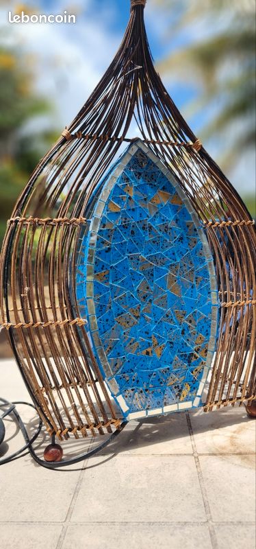 Lampe mosaïque bleue + ampoule connectée (image 4)