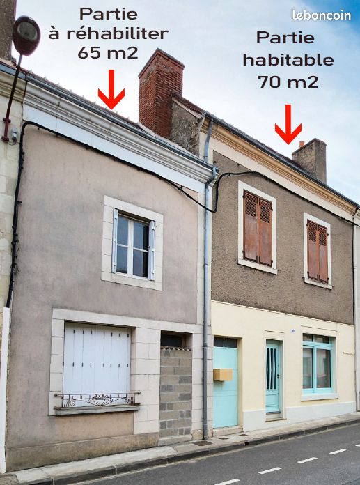 Maison 4 pièces 70 m² · à Tournon-Saint-Martin · 70 m² · 63 000 €