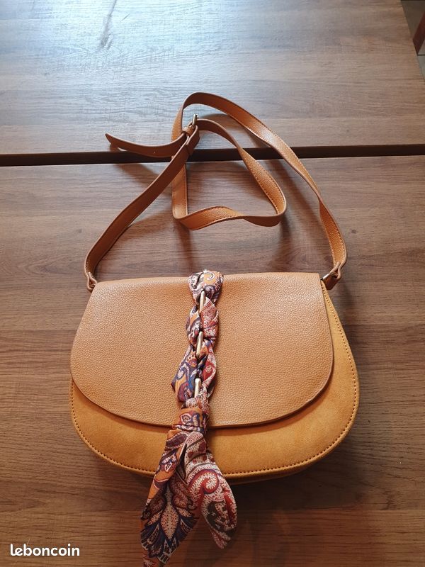 CRAZYCHIC - Petit Sac à Main Bandoulière Cuir Daim - Besace Femme