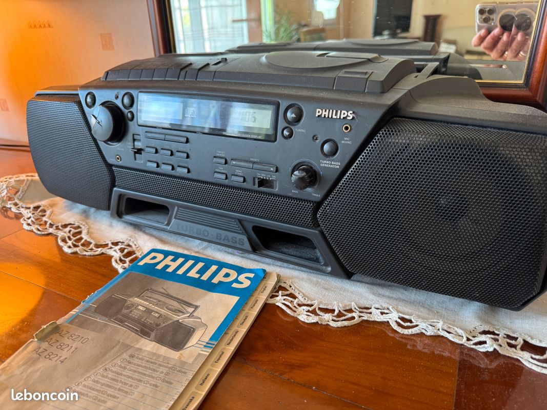 Autoradio Cassette PHILIPS Vintage – Fonctionne – Voiture Ou Collection