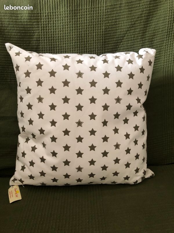 Coussin en coton 40x40 cm étoile blanche Coton Carré (image 3)