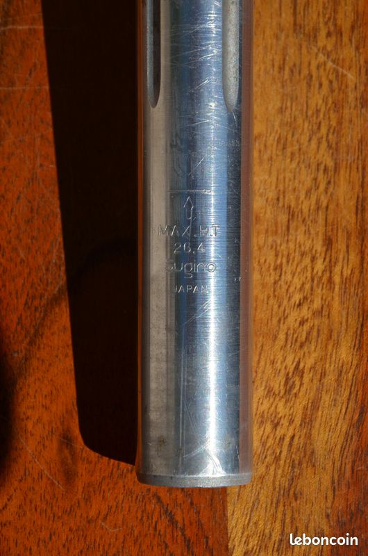 Tige De Selle Vintage Sugino SP-K – 27,2 Mm X 200 Mm – Alliage Argent – Années 80