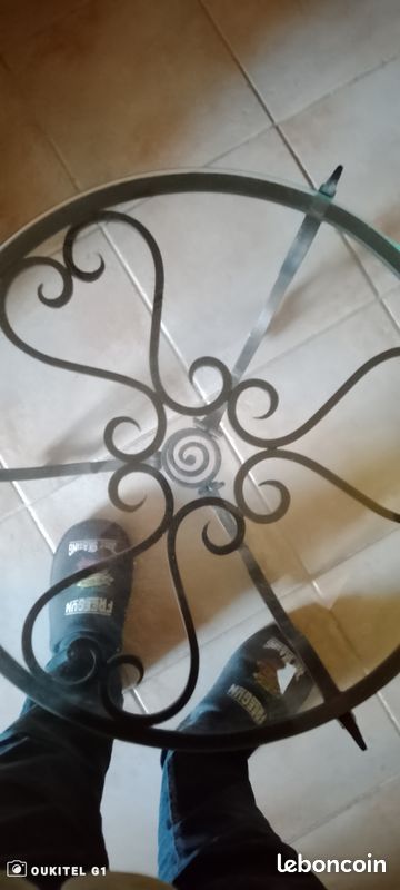 Petite table basse en fer forgé (image 3)