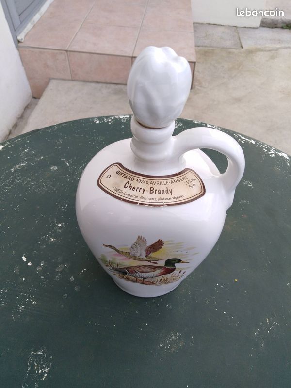 Bouteille liqueur en porcelaine motifs canards sauvages décorative (image 3)