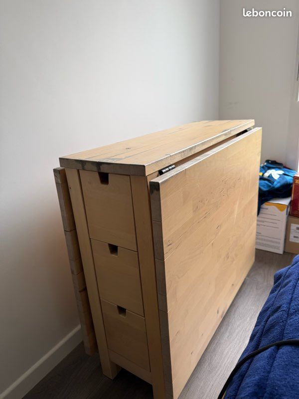 Vend Table / Îlot de cuisine en bois massif avec rallonge (image 4)