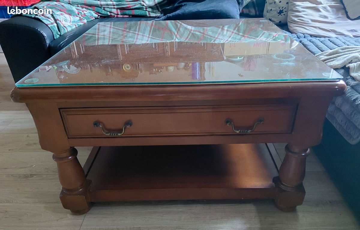 Table basse merisier (image 1)