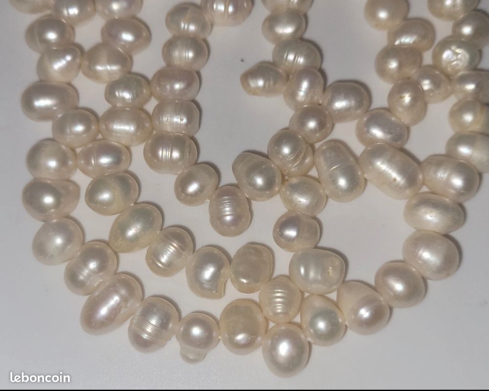 Collier De Perles D'eau Douce Baroques - 7 Rangs - Perles De Culture - Occasion