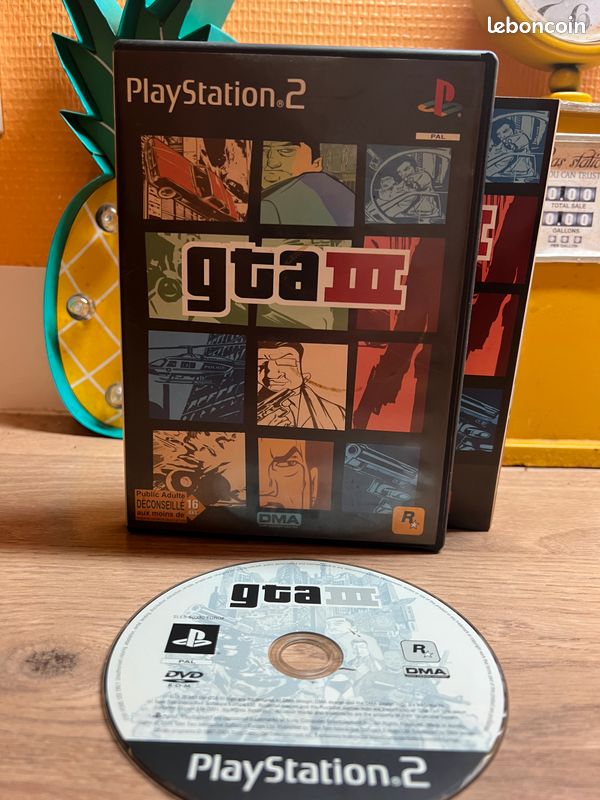 Jeu GTA III (3) PS2 Version PAL - Occasion état Correct, PEGI 18