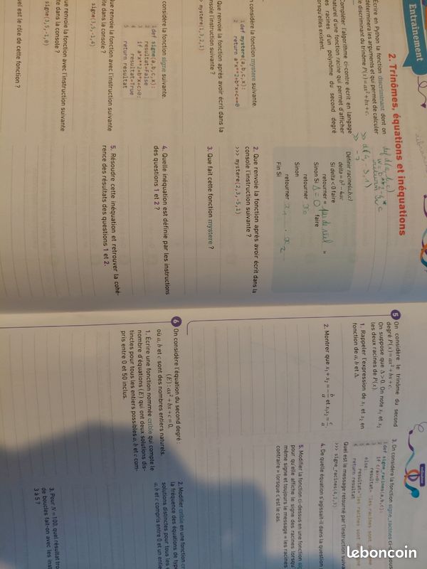 Livret cahier d'algo 1ère spécialité (image 2)