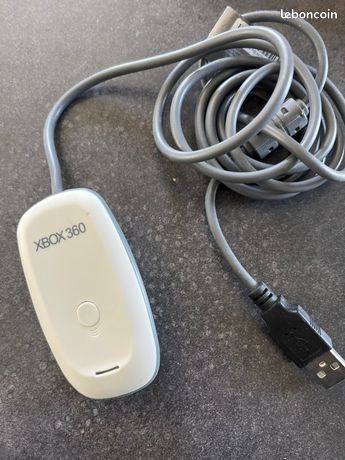 Récepteur Sans Fil Pour Manette Xbox 360 Sur PC – Adaptateur USB – Blanc – Neuf