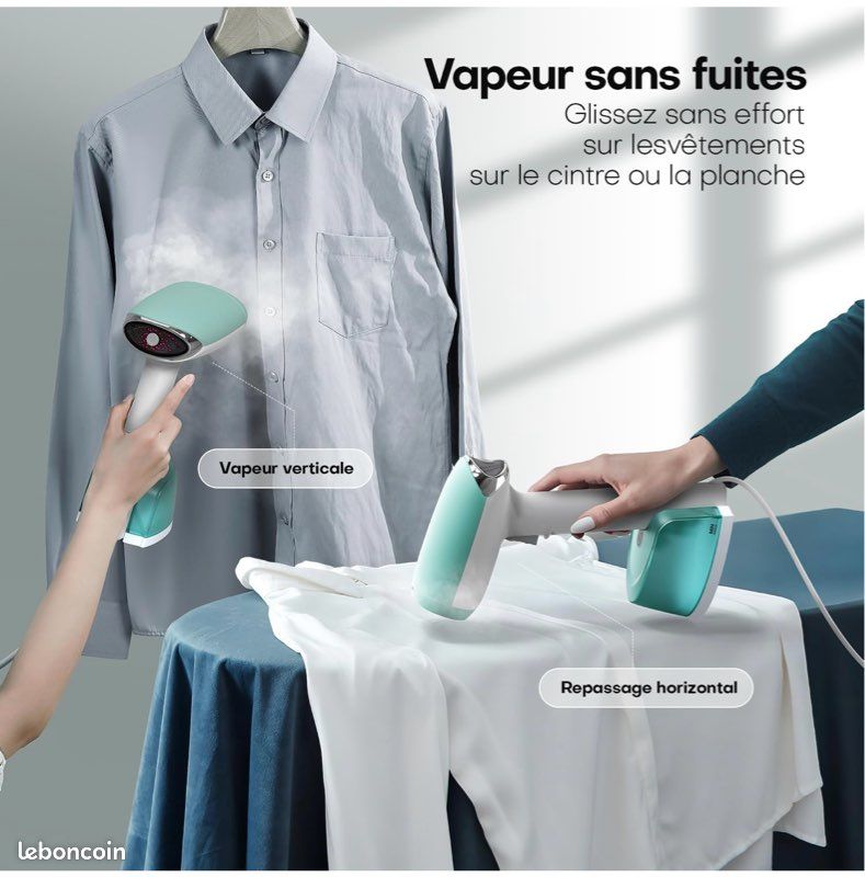 Défroisseur Vapeur Portable EAFC 1500W Noir, Vertical Avec Réservoir - Neuf
