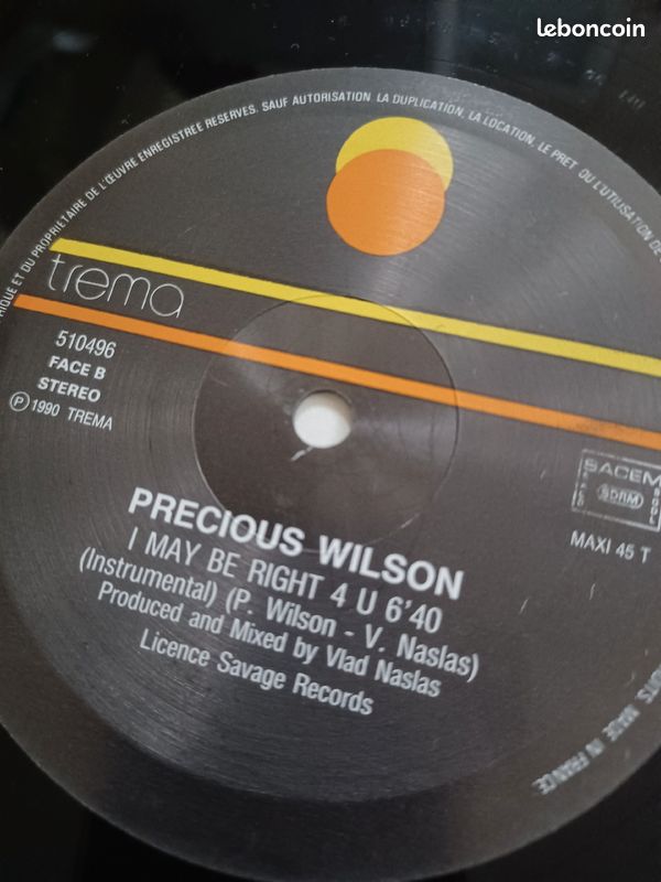 Vinyl 33 T Précieuse Wilson (image 4)