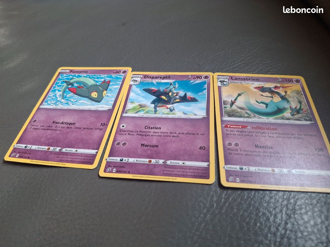 Cartes pokémon fantyrm dispareptil Lanssorien (image 1)