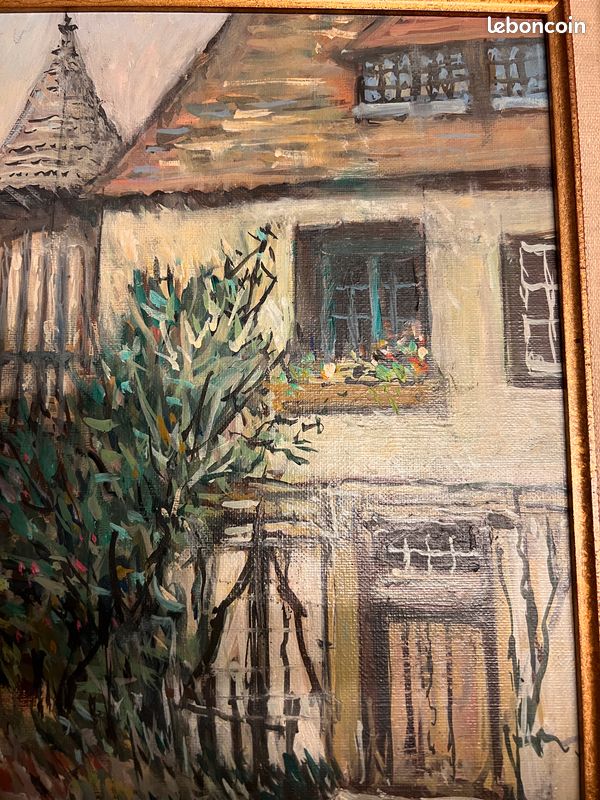 Peinture sur toile signée Marc Ecole française du XXe siècle (image 11)
