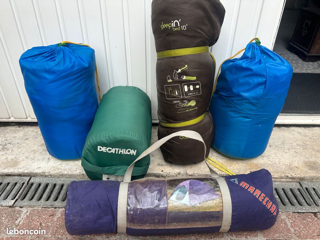 Vends 1 tente, 3 duvets + 1 matelas duvet intégré (image 1)