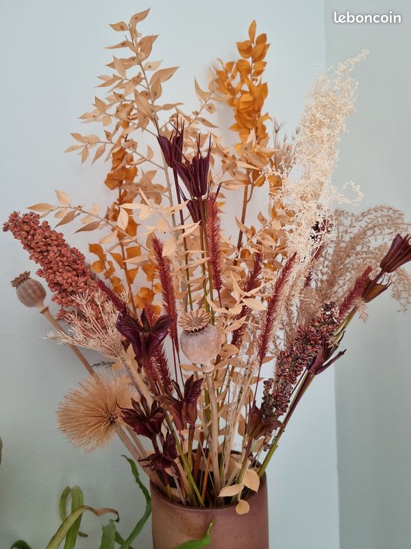 Bouquet De Mariée Fleurs Séchées Terracotta Et Beige - Maison ème