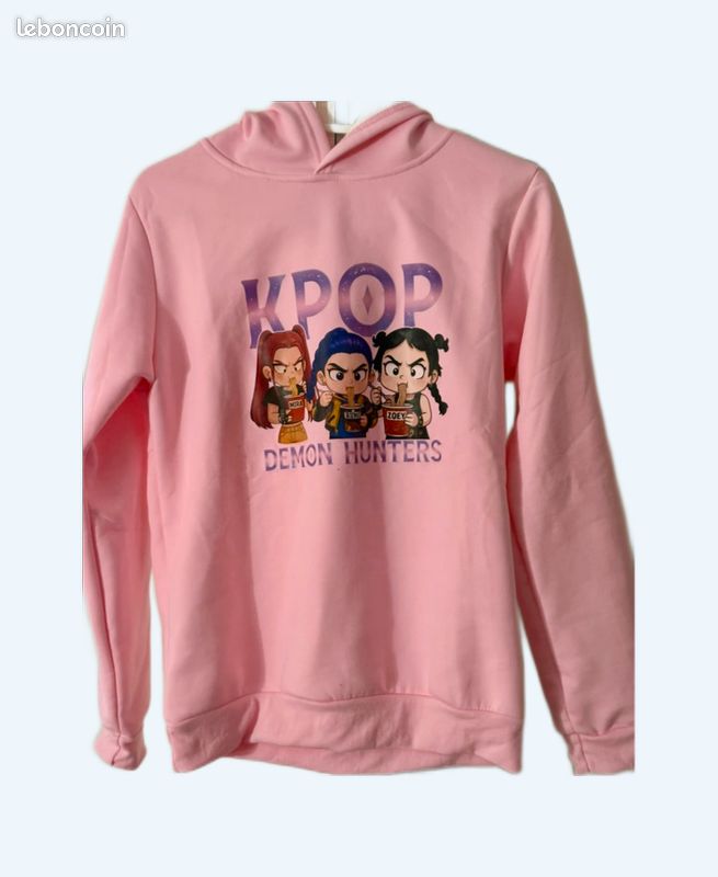 Ensemble Jogging 2 Pièces K-Pop Demons Hunters - Sweat + Pantalon Imprimé Pour Fille 2-13 Ans - Style Streetwear Mignon