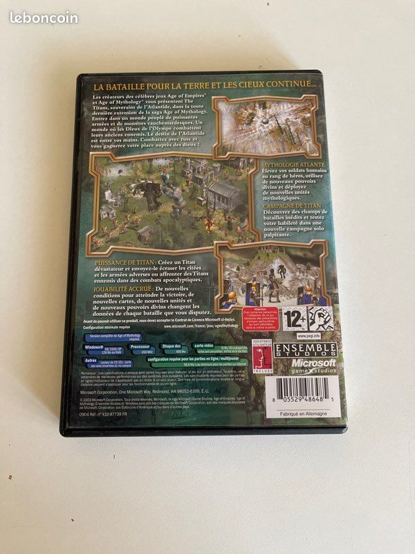 Lot De Jeux PC : Age Of Empire 3 & Age Of Mythology - Version Allemande - Bon état