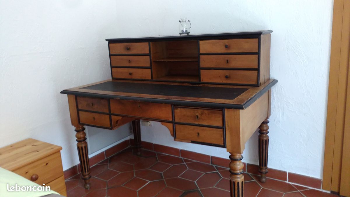 Authentique Bureau Plat Louis Philippe avec sa Patine (image 1)