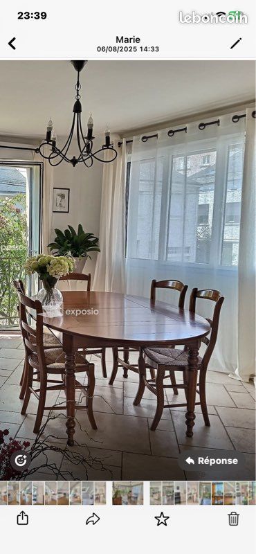 Table ovale merisier de france (image 1)