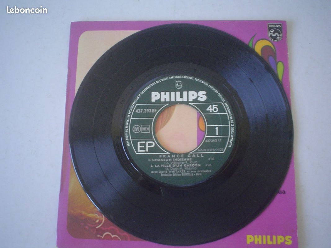 France Gall: Chanson indienne 45 T vinyle (image 4)