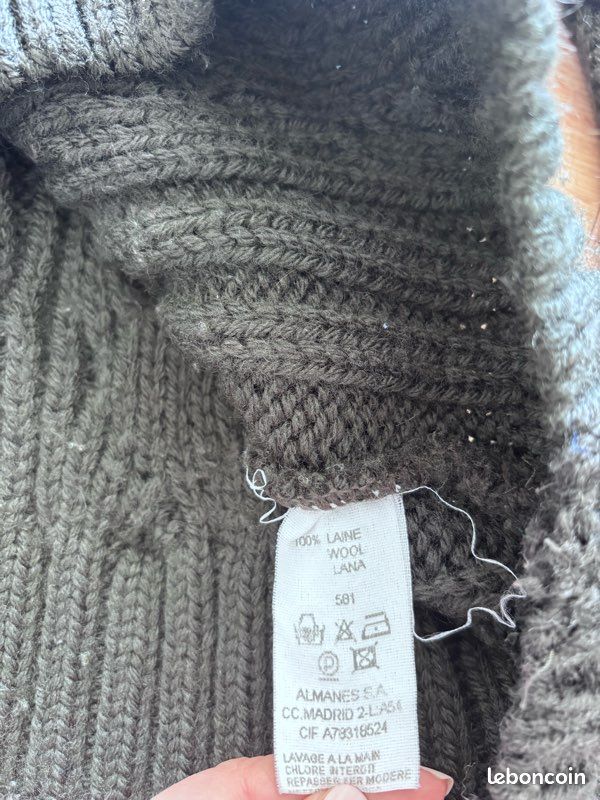 Long Gilet Femme En Laine écru Alain Manoukian - Taille M - Occasion Très Bon état