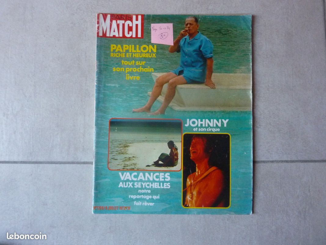Lot 6 anciennes revues Paris Match Johnny/Sylvie (image 4)