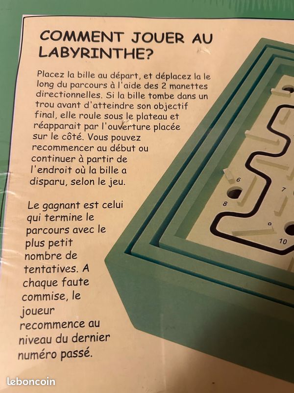 Jeu Labyrinthe bois Smir SA, 7 ans et +, avec emballage (image 3)