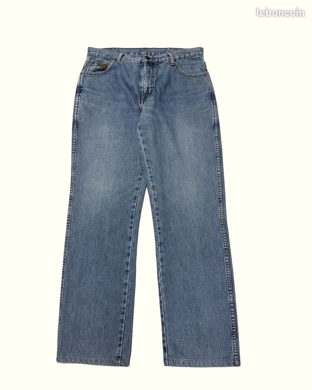 Jeans Homme Wrangler W34 L34 Bleu Coton Bon état Regular Normal Uni Taille (image 2)