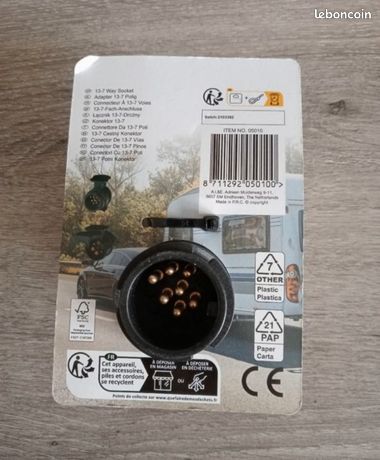 ADAPTATEUR REMORQUE CONNECTEUR Adaptateur Court 13 à 7 Broches Prise