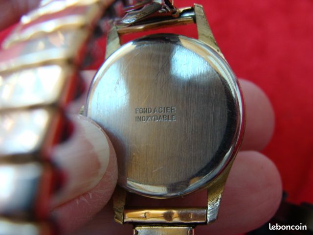 Montre Femme Vintage Mortima Mécanique - Cadran Noir, Boîtier Plaqué Or - Occasion