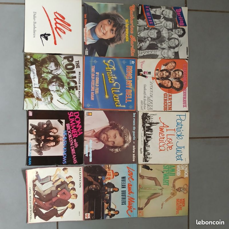 Lot disques vinyle 45T année 70/80 (image 2)