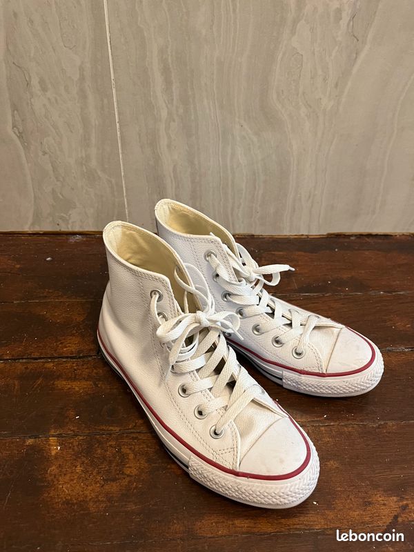 HOT High Top Converse Femme 36 Blanche Converse Cuir