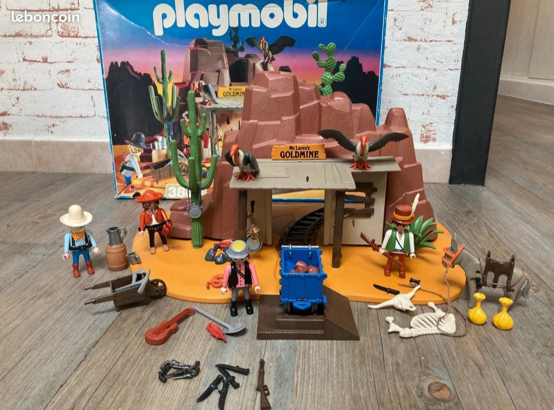 PLAYMOBIL 3802 VINTAGE western GOLDMINE mine d'or rocher EUR 24,90