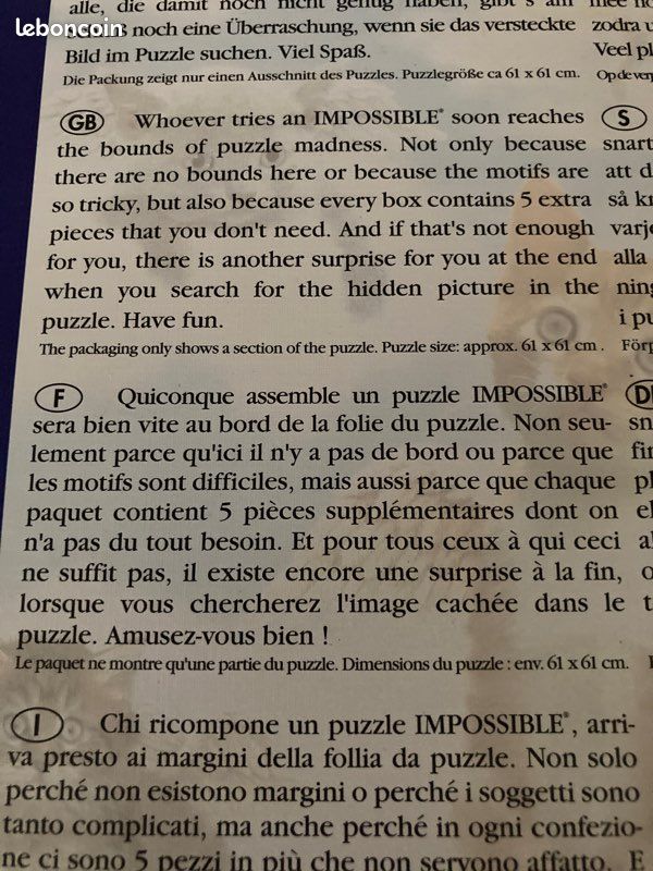 Puzzle 750 pièces impossibles (image 3)