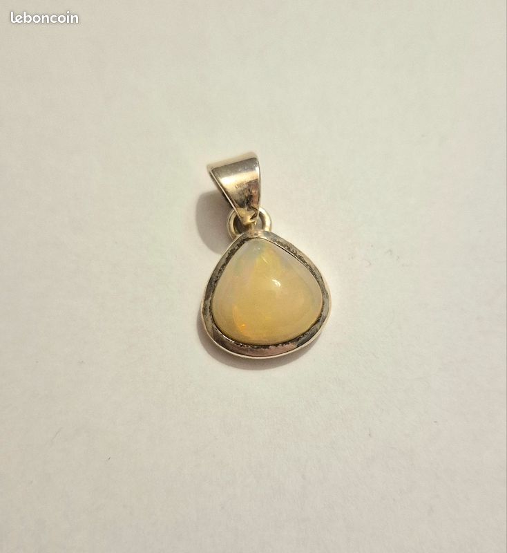 Pendentif argent et agate (image 1)
