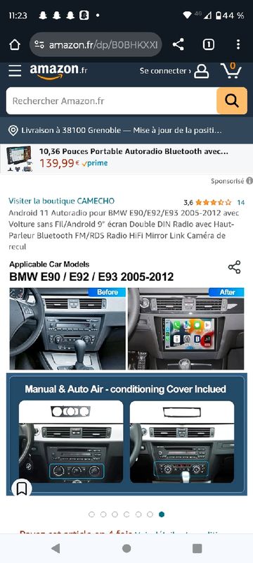 Autoradio Android 9 pouces D8-E90 Premium pour BMW Série 3 E90-E93 – Dynavin