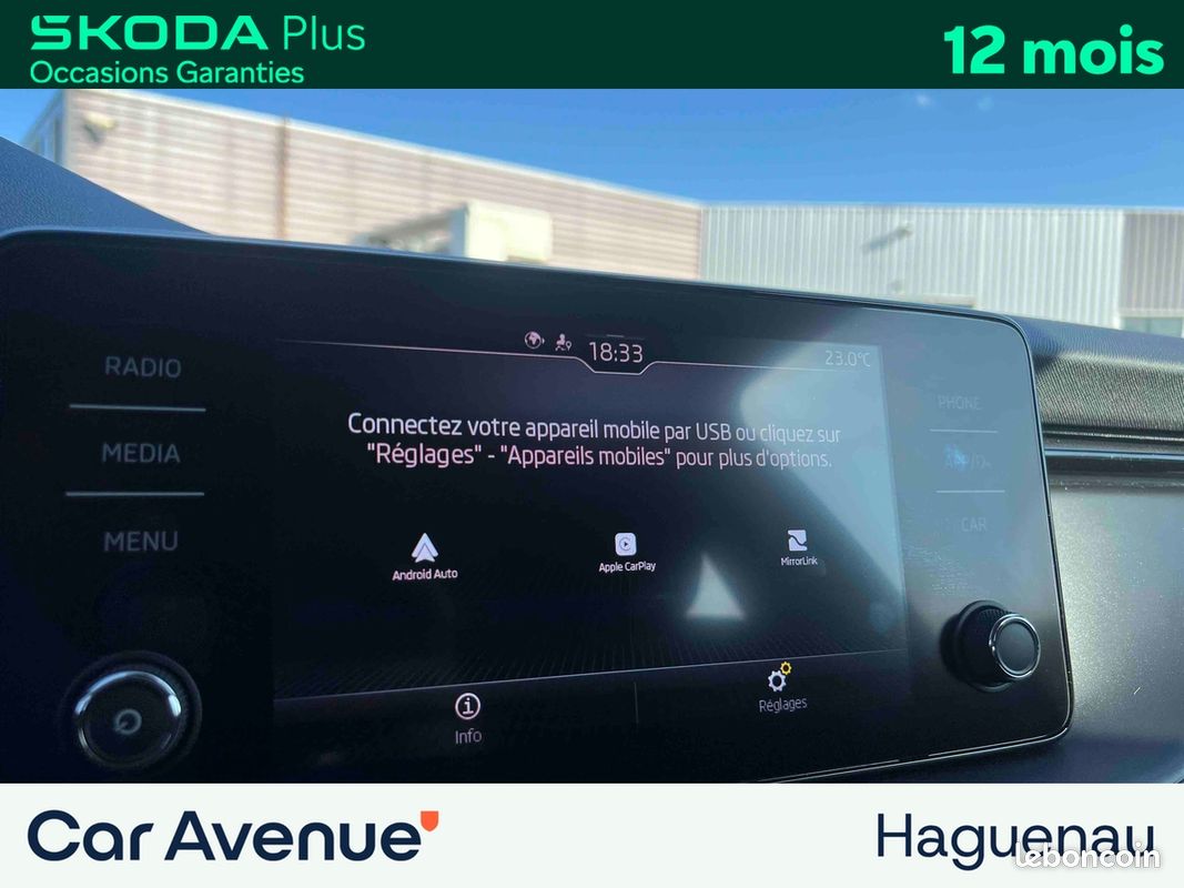 SKODA Kamiq 1.0 TSI Evo 110 Ambition / Smartlink / Aide au Stationnement / Feux LED / Clim Auto (image 27)