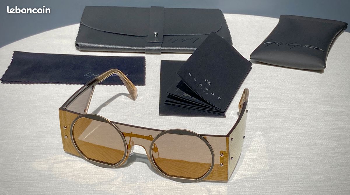 Yohji Yamamoto YY7020 Gold Flake – Lunettes de soleil unisexe – Édition limitée SS19 (2019) – Neuf complet avec certificats et accessoires (image 1)