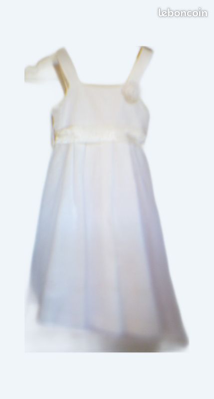 Superbe robe blanche à bretelles pour cérémonie marque JODHPUR taille 5 ans impeccable et boléro rose 5 ans l'ensemble 10 Euros ou séparé (image 15)