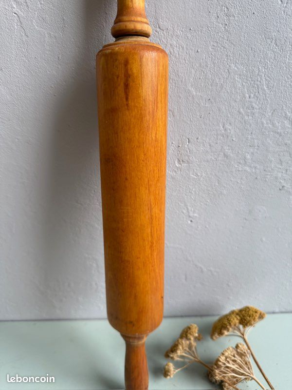 Rouleau à Pâtisserie En Bois Vintage - Cuisine - Original - Occasion