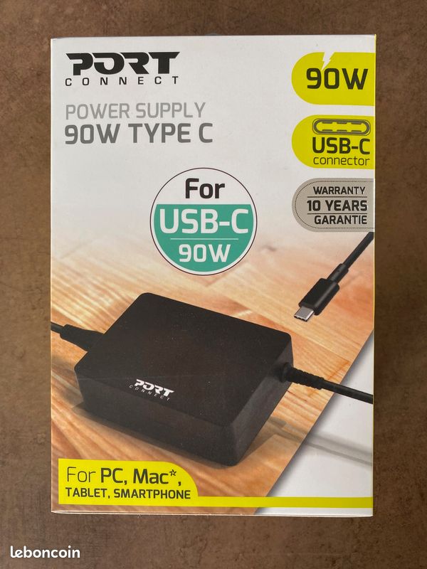 Chargeur Port Connect 90W Type C neuf (image 1)