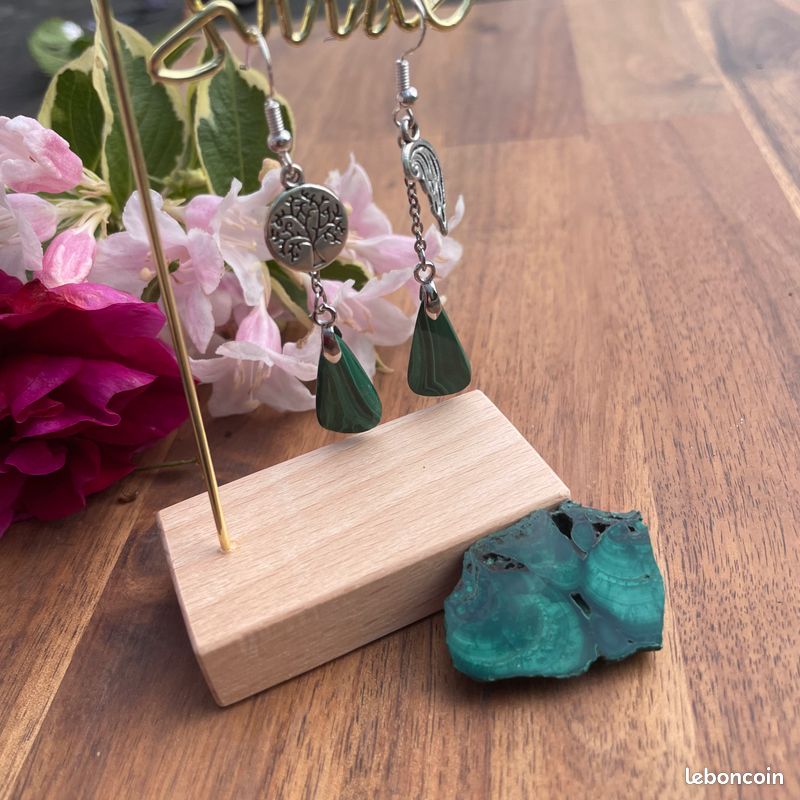 Boucles d’oreilles en Malachite (image 2)