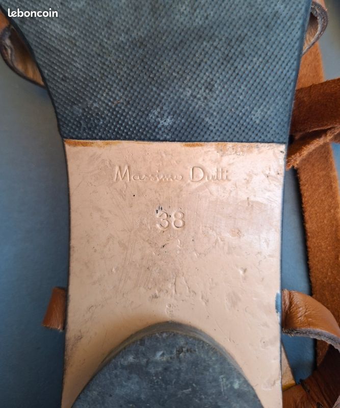 Sandales cuir cognac à lanières 38 Massimo Dutti (image 8)
