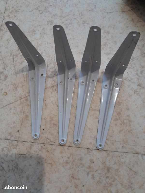 Lot de 4 equerre métallique pour etagere mural (image 2)