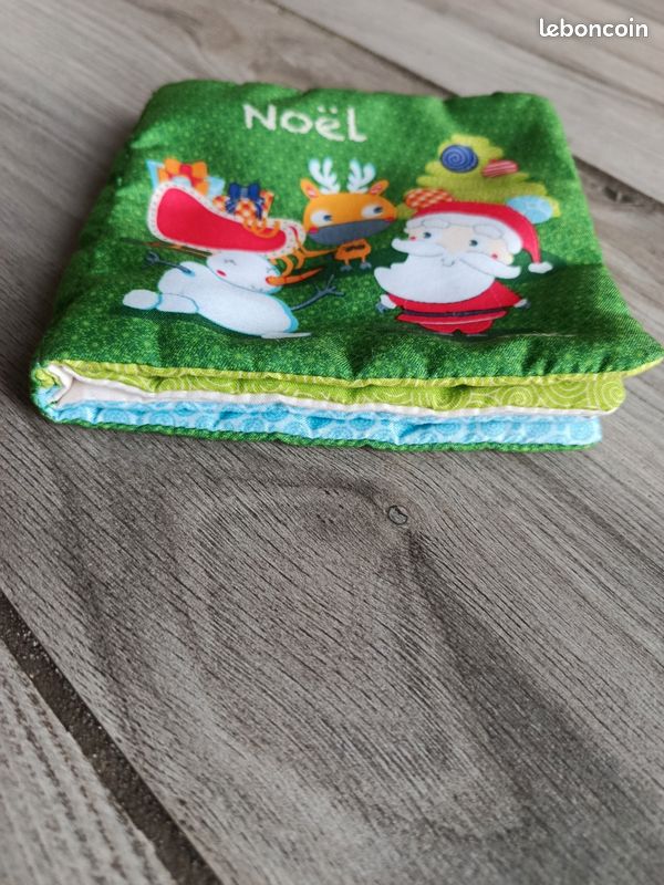 Livre bébé en tissu - Thème Noël (image 2)