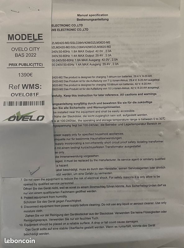 Vélo électrique pliant OVELO City Bas de 2022 (image 11)